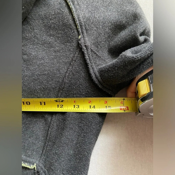 Lululemon Scuba Raw  Edge Round Hem Hoodie Jacket Zip Cotton Fleece Ribbed Sz 2 - Picture 9 of 9